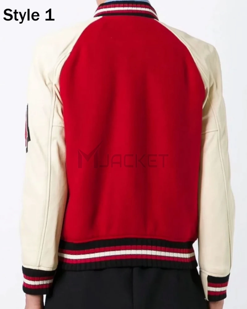 Coach Red and White Varsity Jacket - image 3