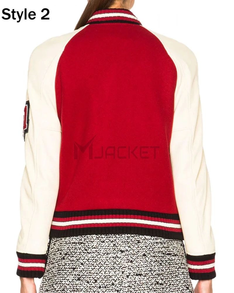 Coach Red and White Varsity Jacket - image 4