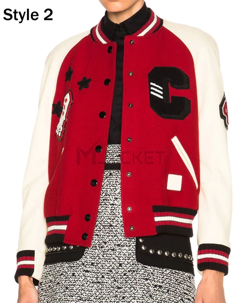 Coach Red and White Varsity Jacket - image 5