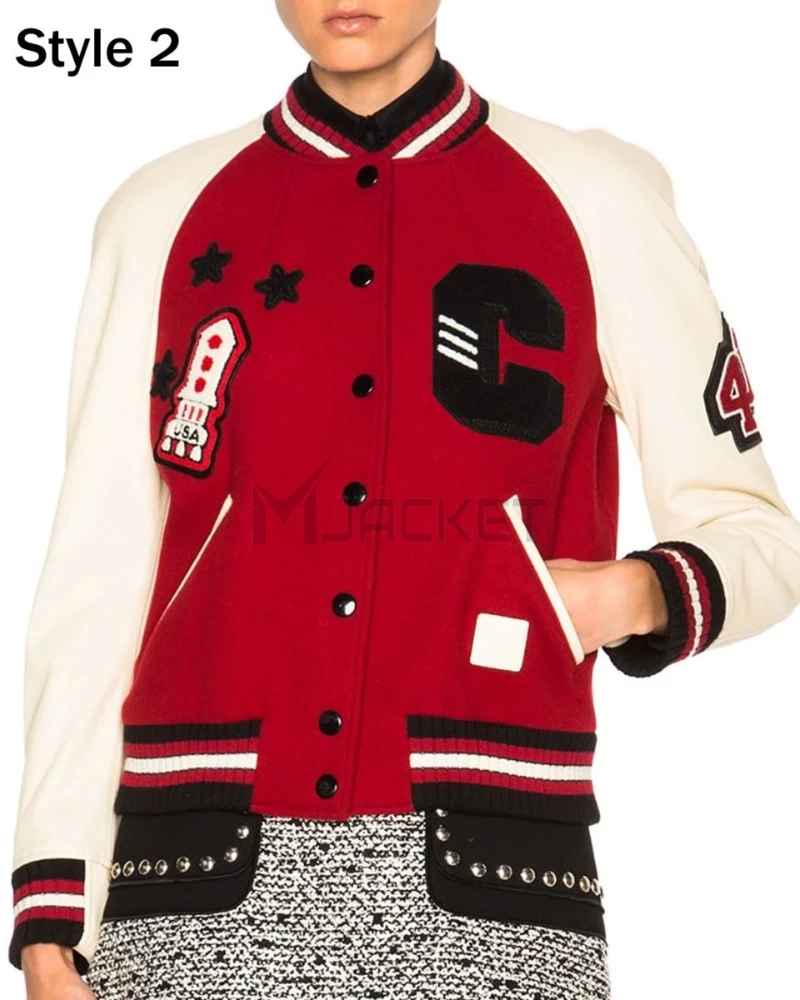 Coach Red and White Varsity Jacket - image 7