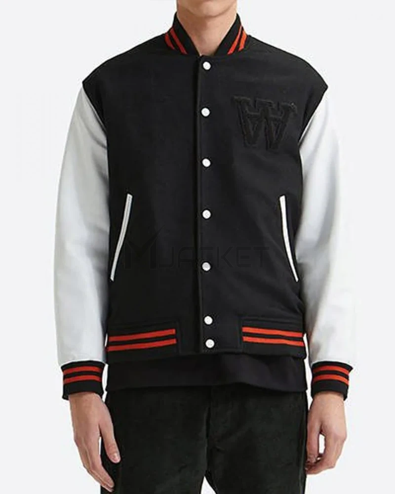 Gabriel Black W Letterman Jacket - image 1