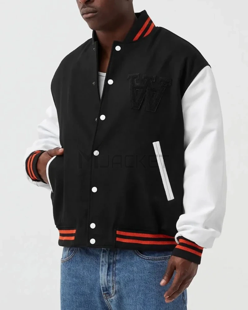 Gabriel Black W Letterman Jacket - image 4