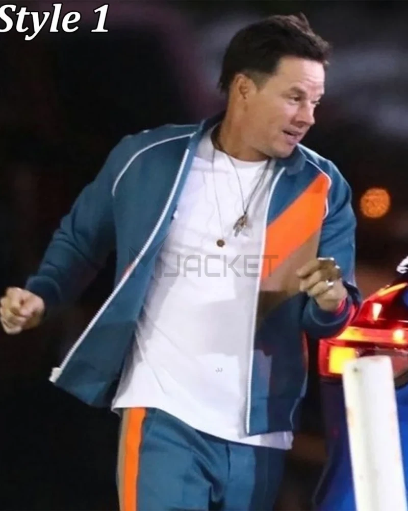 Kevin Hart / Mark Wahlberg Me Time Fleece Blue/ White Track Jacket - image 10