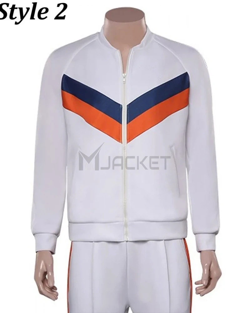 Kevin Hart / Mark Wahlberg Me Time Fleece Blue/ White Track Jacket - image 2