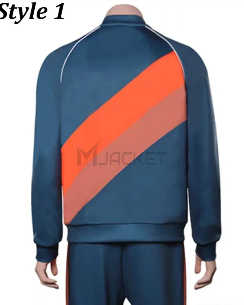 Kevin Hart / Mark Wahlberg Me Time Fleece Blue/ White Track Jacket - image 7