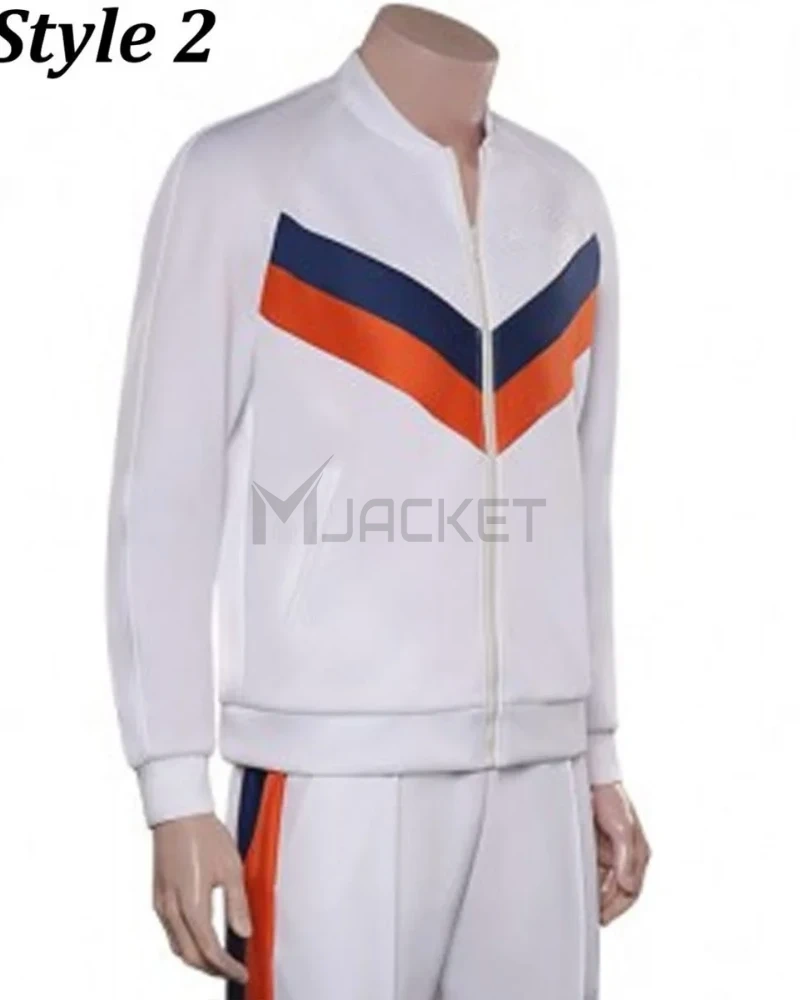 Kevin Hart / Mark Wahlberg Me Time Fleece Blue/ White Track Jacket - image 9