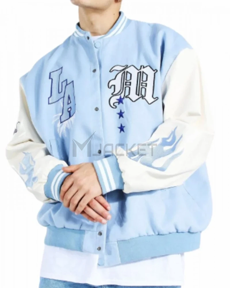 LA Baby Blue Varsity Jacket - image 3