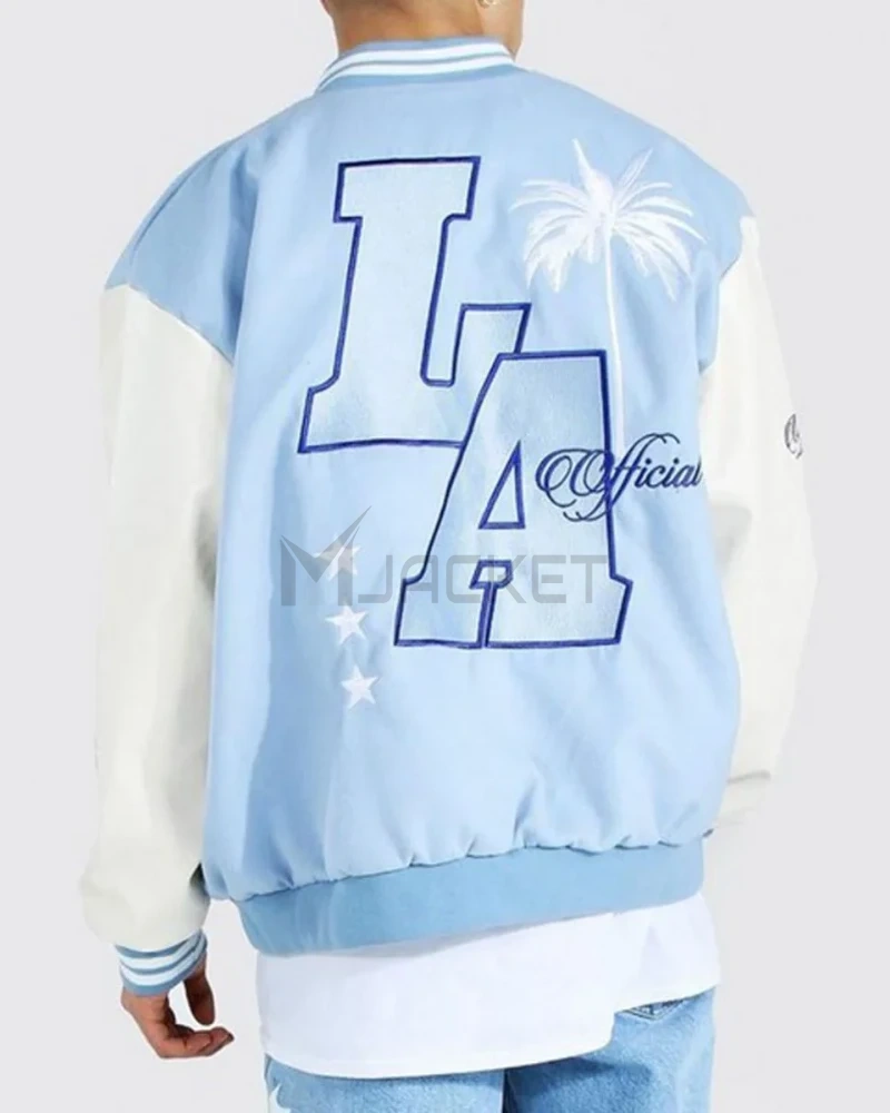 LA Baby Blue Varsity Jacket - image 4