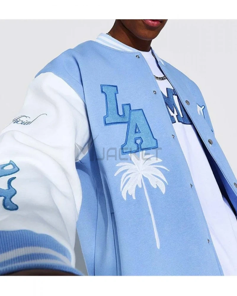 LA Baby Blue Varsity Jacket - image 5