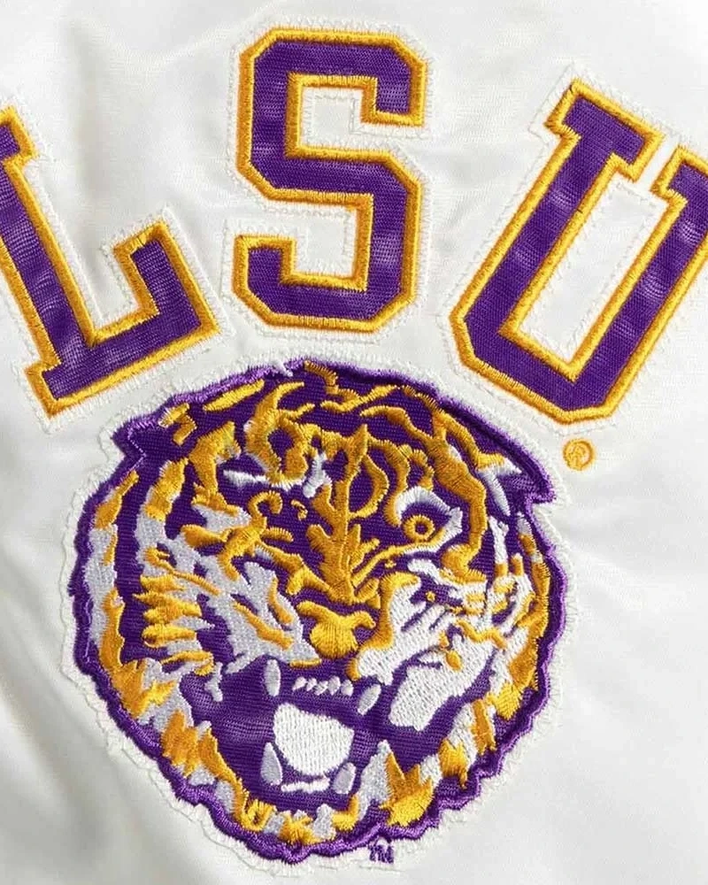LSU Tigers The Legend White/Purple Satin Jacket - image 5
