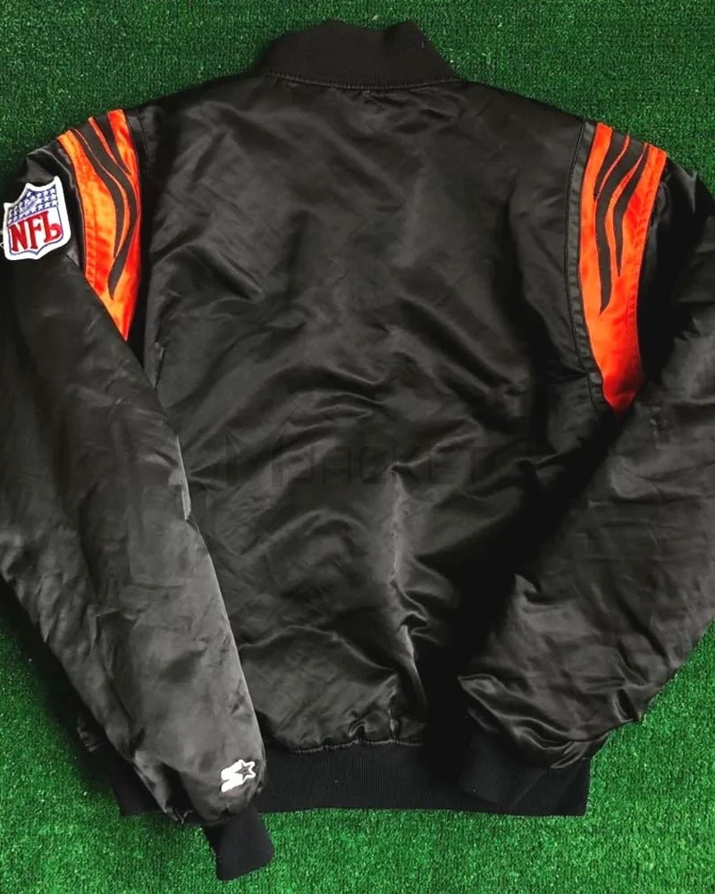 NFL Black/White Bengals Satin Jacket - image 8