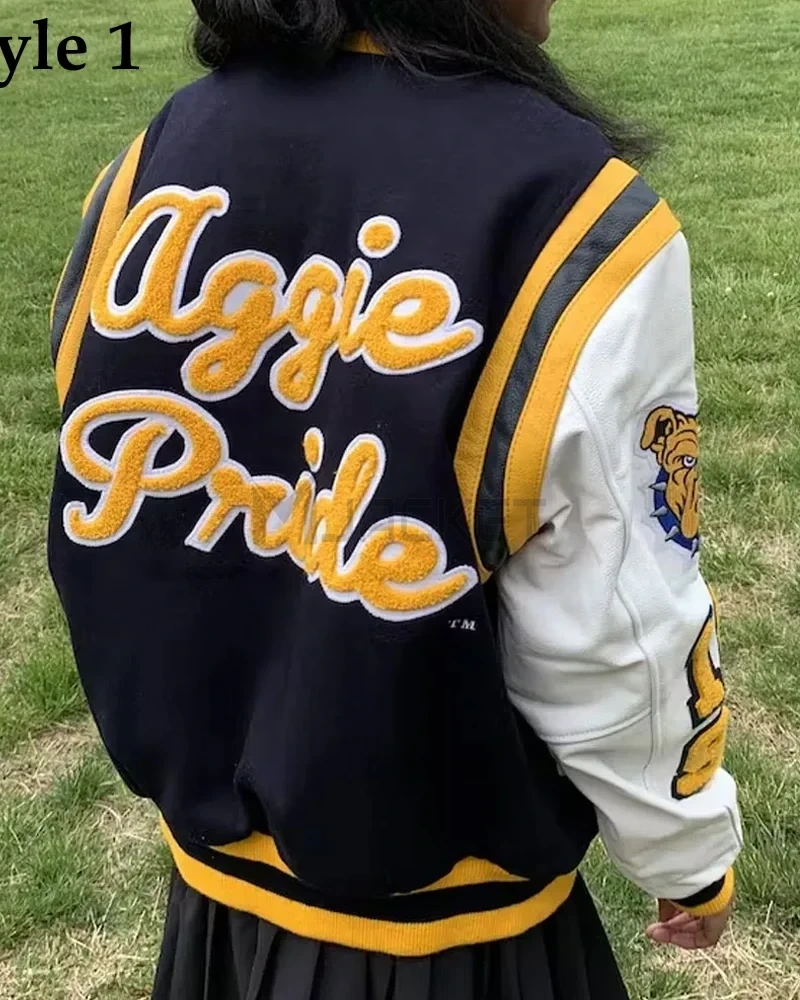 North Carolina A&T State University Aggie Pride Blue Varsity Jacket - image 10