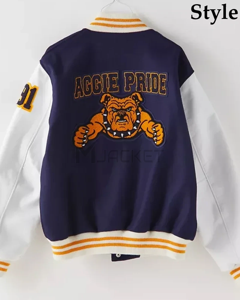 North Carolina A&T State University Aggie Pride Blue Varsity Jacket - image 5