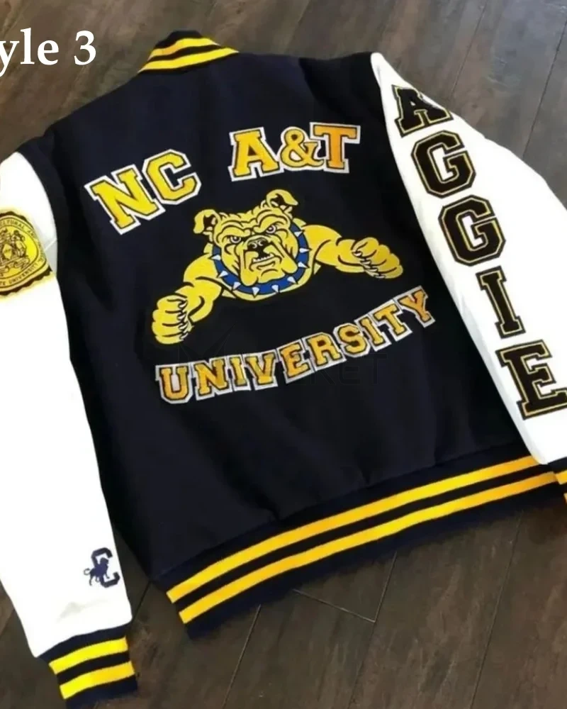 North Carolina A&T State University Aggie Pride Blue Varsity Jacket - image 6