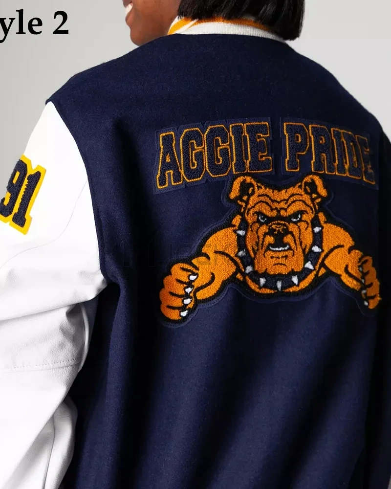 North Carolina A&T State University Aggie Pride Blue Varsity Jacket - image 8