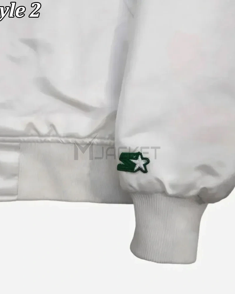 NY Jets The Power Forward White Satin Jacket - image 7