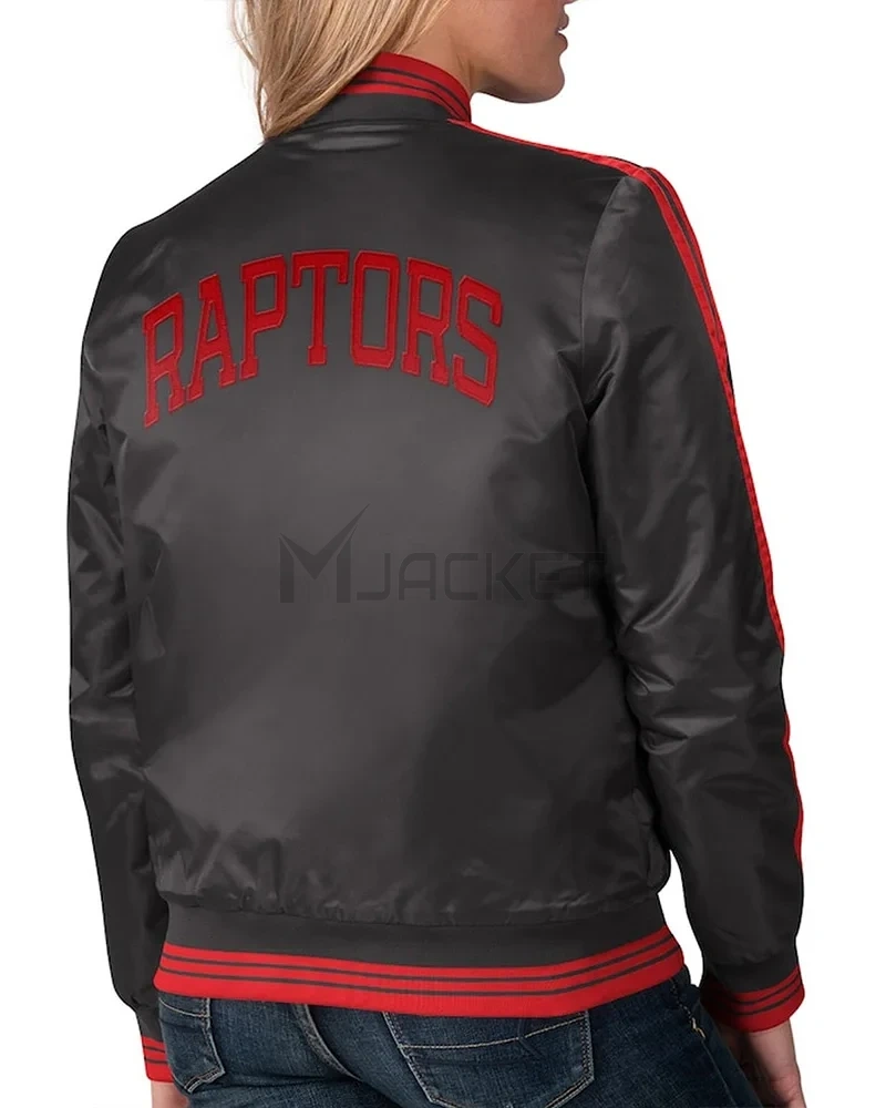 Overtime Toronto Raptors Black Satin Jacket - image 2