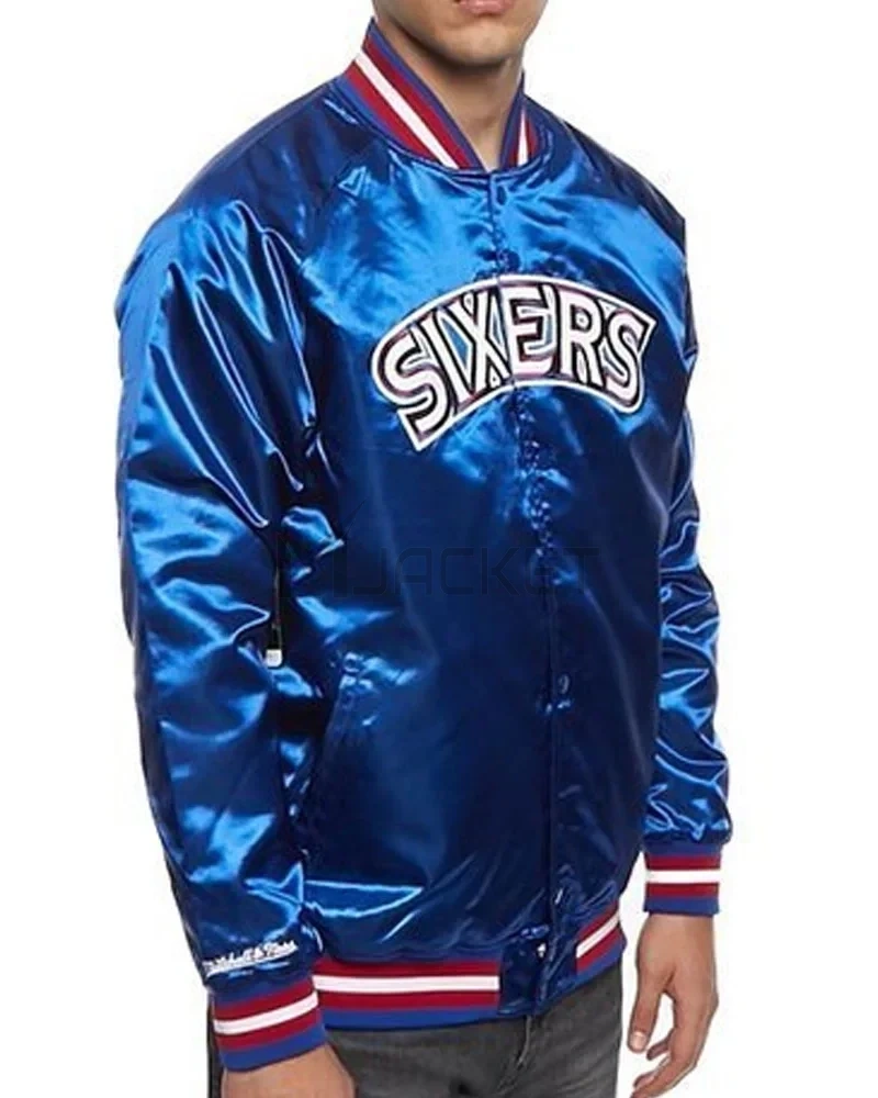 Philadelphia 76ers NBA Tough Season Satin Jacket - image 12