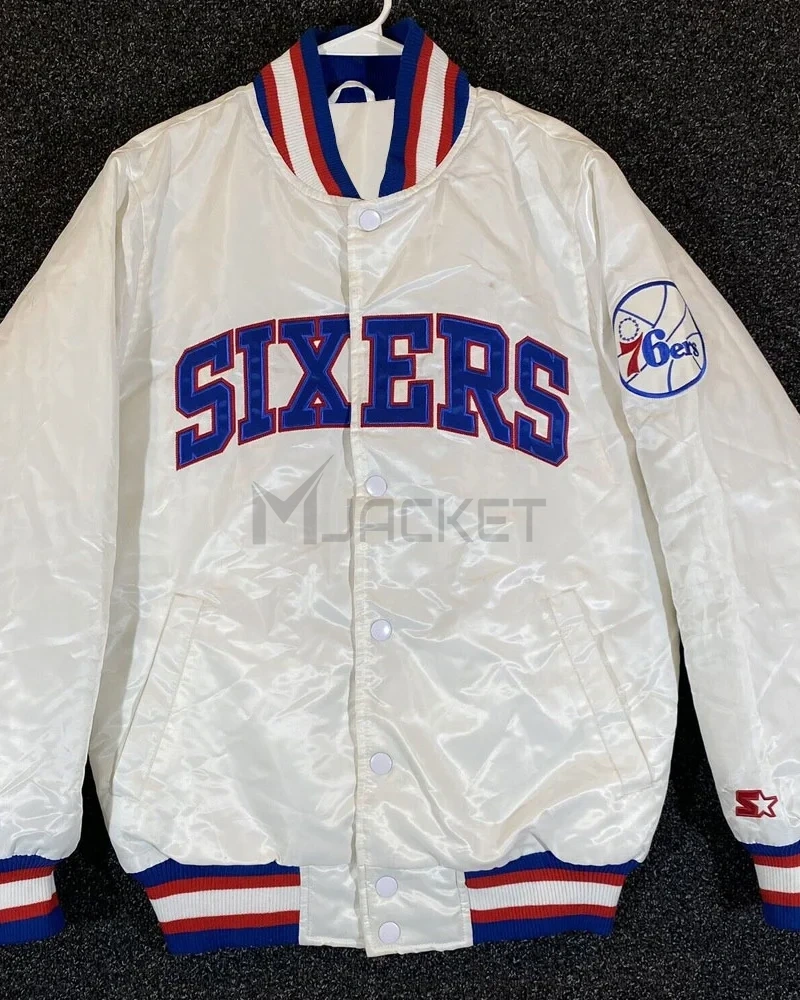Philadelphia 76ers NBA Tough Season Satin Jacket - image 3
