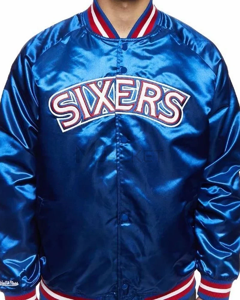 Philadelphia 76ers NBA Tough Season Satin Jacket - image 8