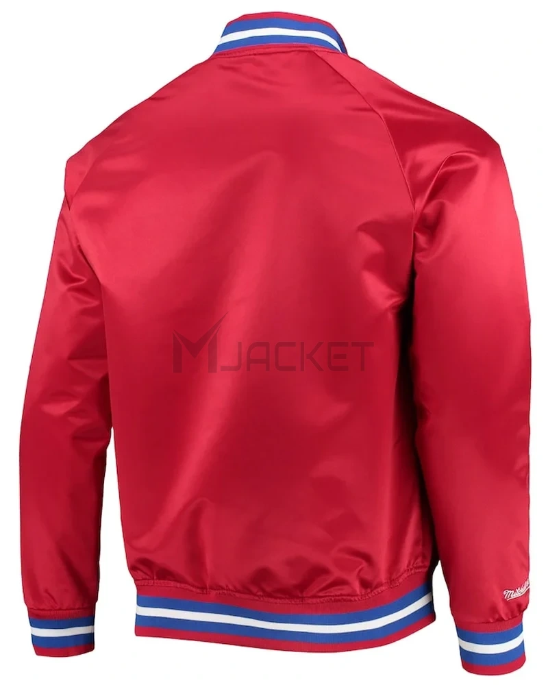 Philadelphia 76ers Sixers Satin Full-Snap Jacket - image 5
