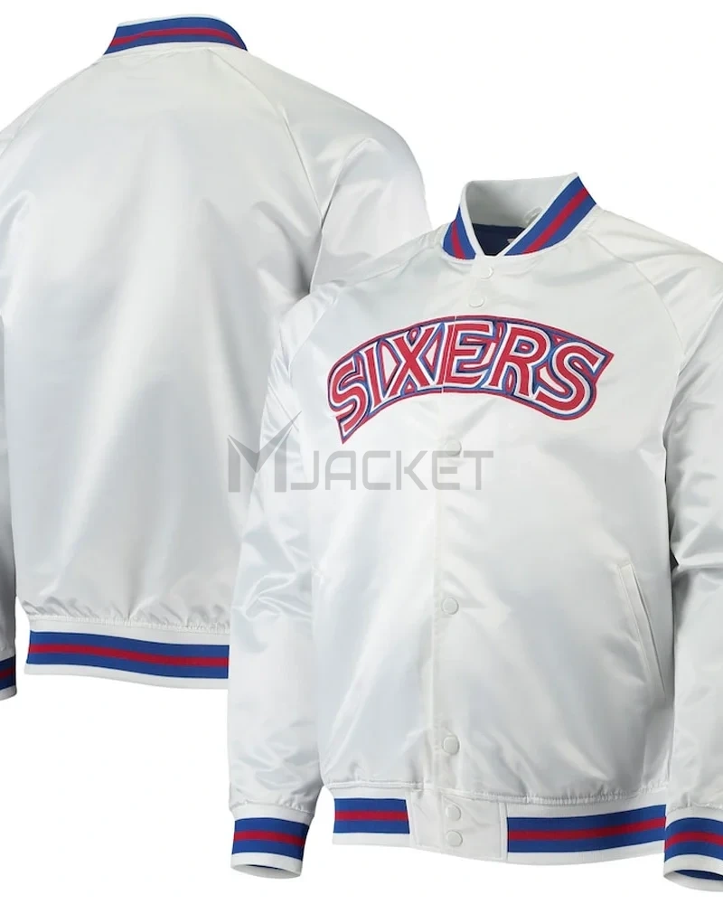 Philadelphia 76ers Sixers Satin Full-Snap Jacket - image 9