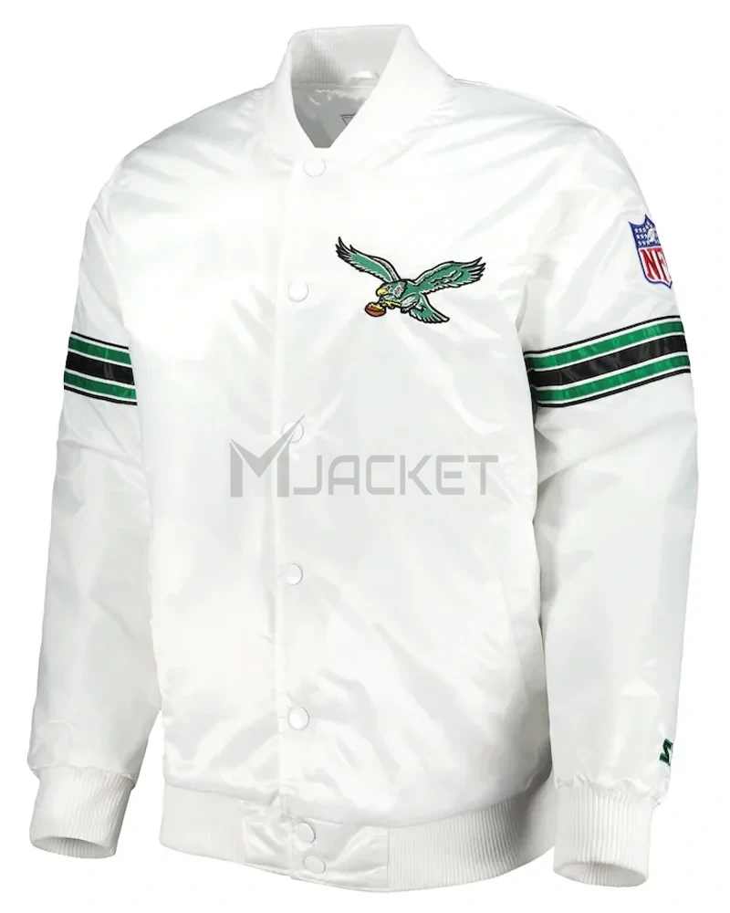 Philadelphia Eagles Striped Satin Jacket - image 3
