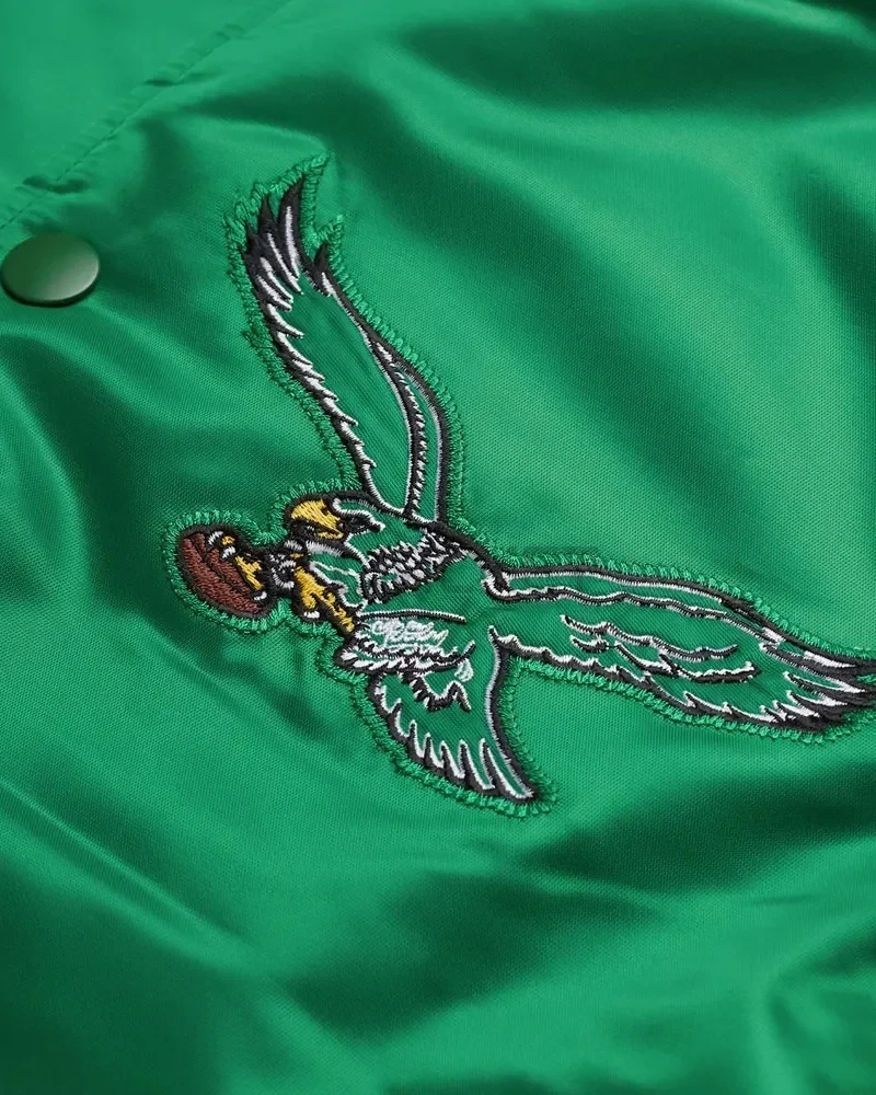 Philadelphia Eagles Striped Satin Jacket - image 9