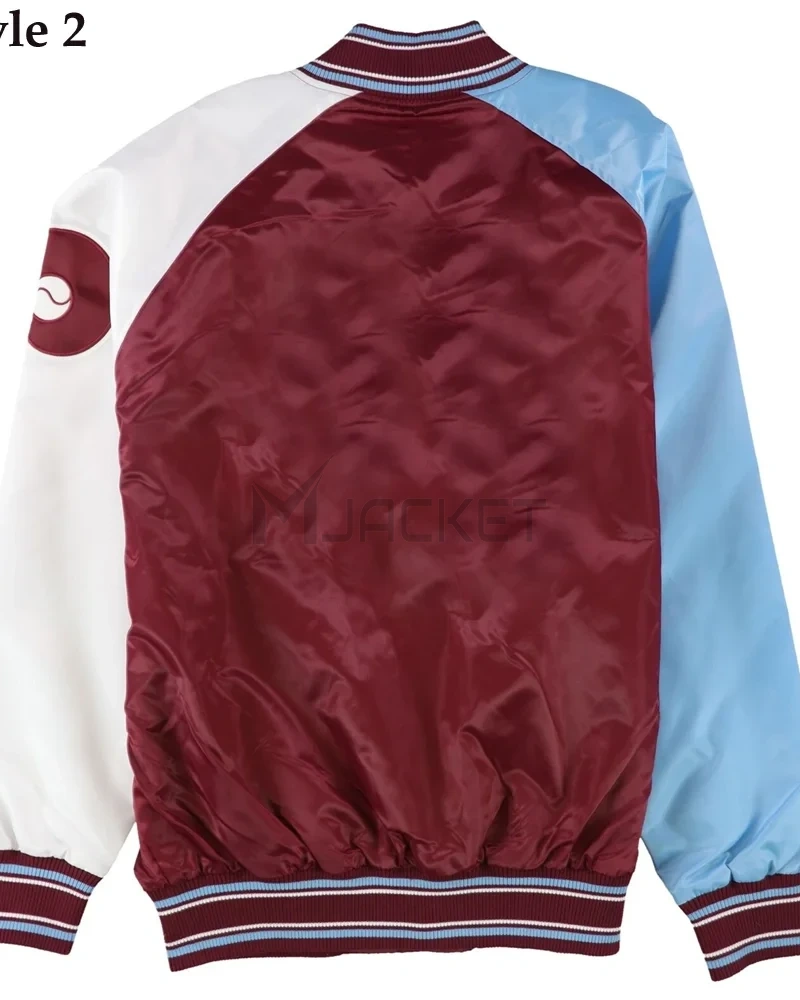 Philadelphia Phillies Purple and White Satin Jacket - image 5