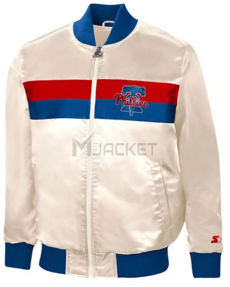 Philadelphia Phillies Starter White Satin Jacket - image 1