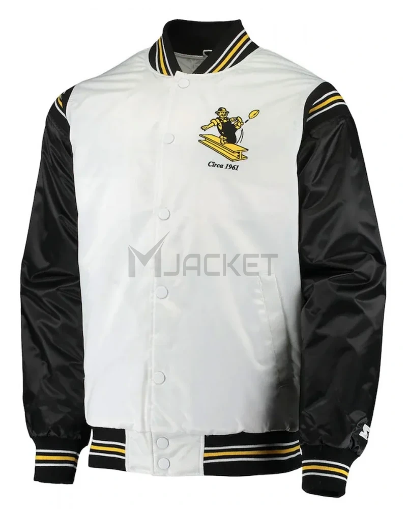 Pittsburgh Steelers Historic Renegade White and Black Jacket - image 1