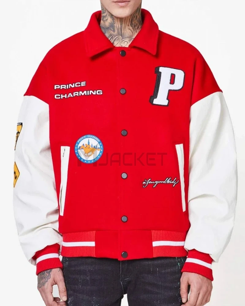 Prince Charming A Few Good Kids Classic Varsity White/Red Jacket - image 1
