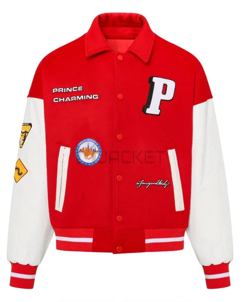 Prince Charming A Few Good Kids Classic Varsity White/Red Jacket - image 3