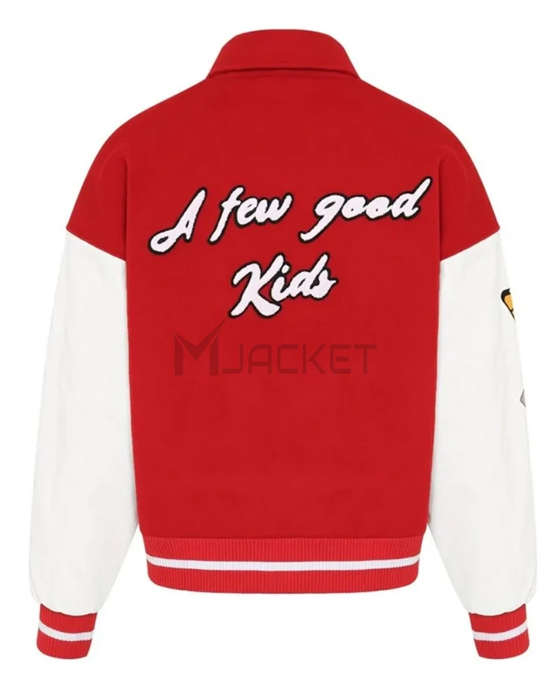 Prince Charming A Few Good Kids Classic Varsity White/Red Jacket - image 4