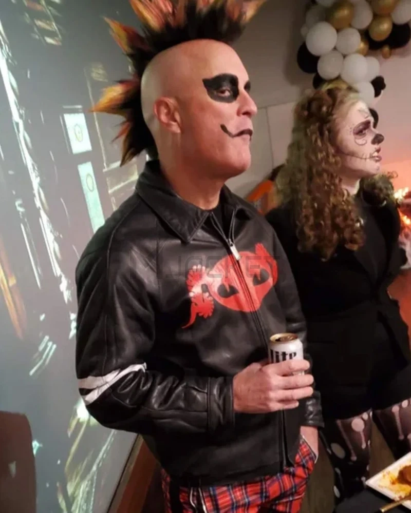 Puscifer Maynard James Keenan Striped Leather Jacket - image 11