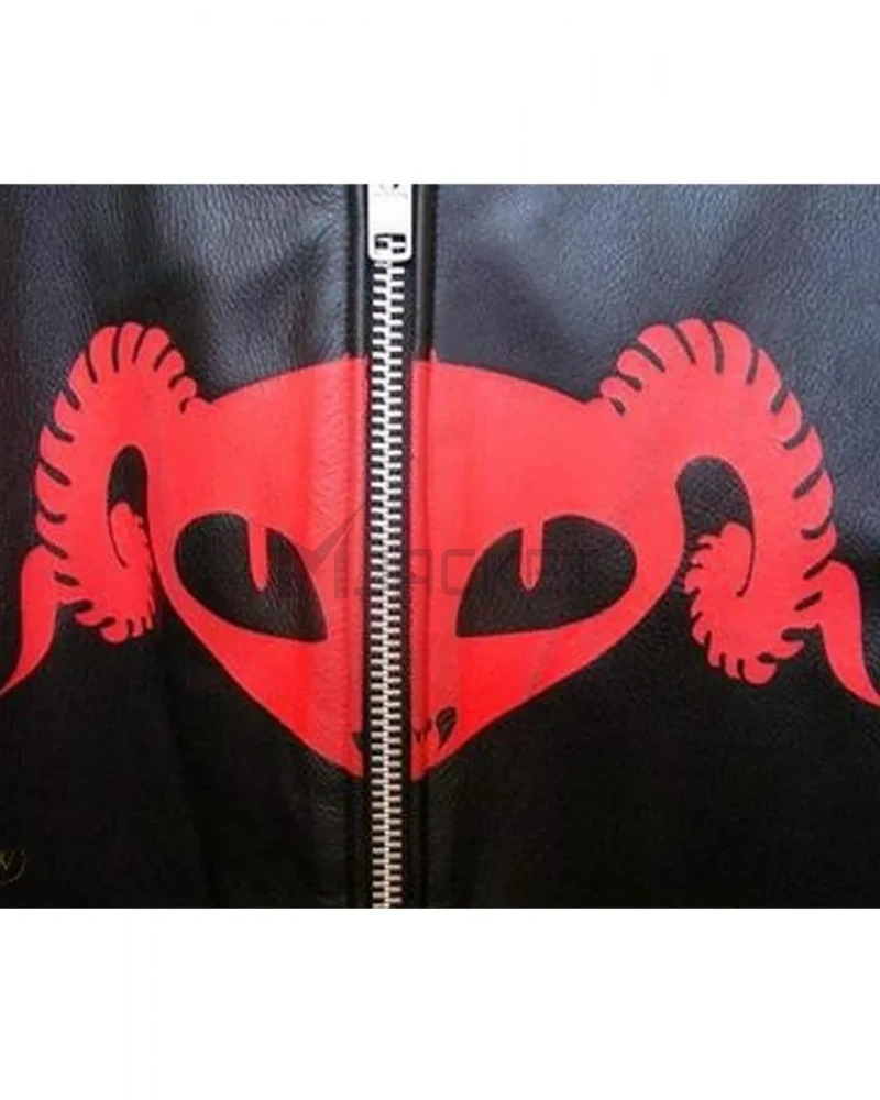 Puscifer Maynard James Keenan Striped Leather Jacket - image 4