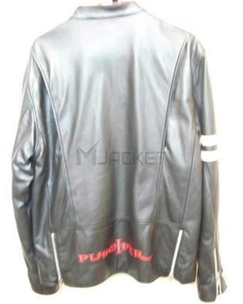 Puscifer Maynard James Keenan Striped Leather Jacket - image 5