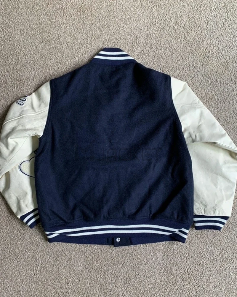 Race Human Made Letterman Black and White Jacket - image 8