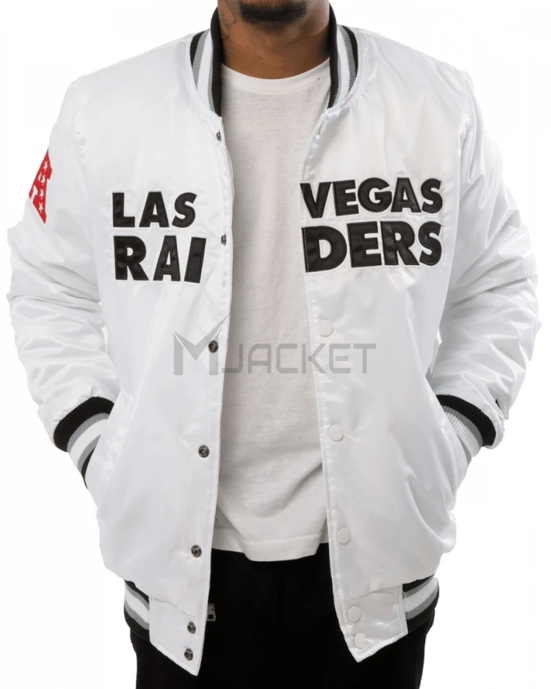 Raiders Las Vegas Back Shield Satin Jacket - image 3