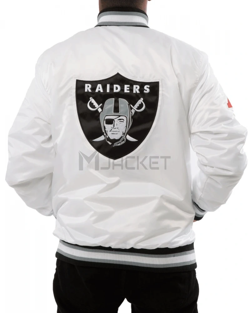 Raiders Las Vegas Back Shield Satin Jacket - image 5