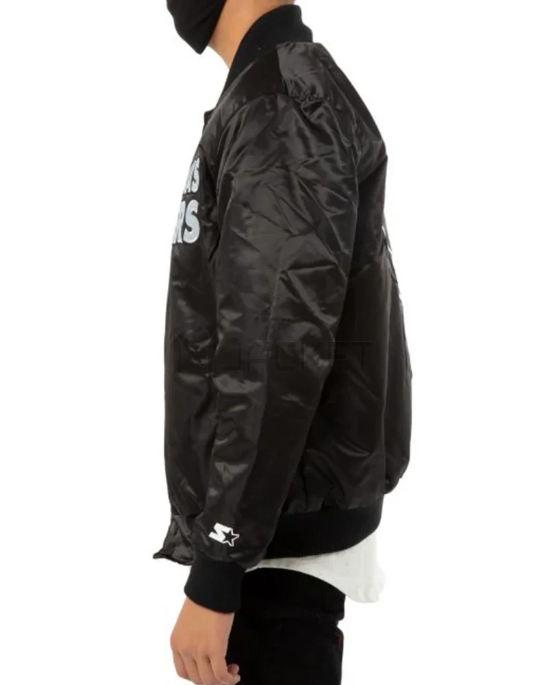 Raiders Las Vegas Back Shield Satin Jacket - image 6