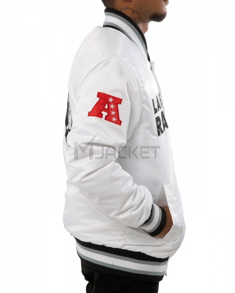 Raiders Las Vegas Back Shield Satin Jacket - image 8