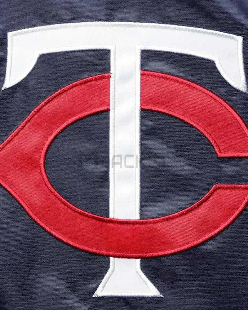 Reliever Minnesota Twins Navy/Red Satin Jacket - image 4
