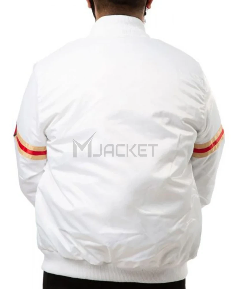 San Francisco 49ers Starter Bomber White/Gold Jacket - image 4