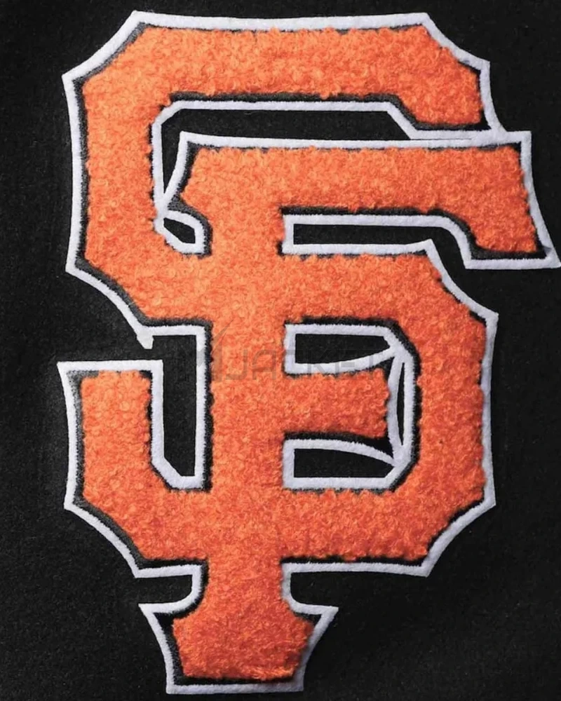 San Francisco Giants Letterman Black and White Full-Zip Jacket - image 4