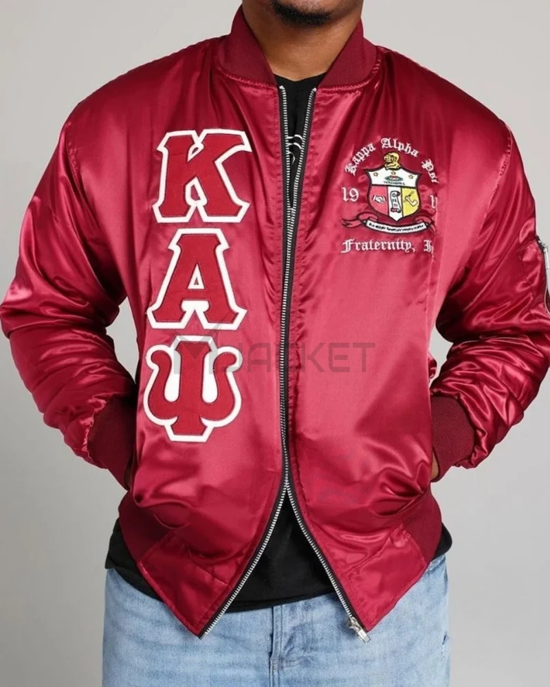 Satin Kappa Alpha Psi Bomber Jacket - image 1