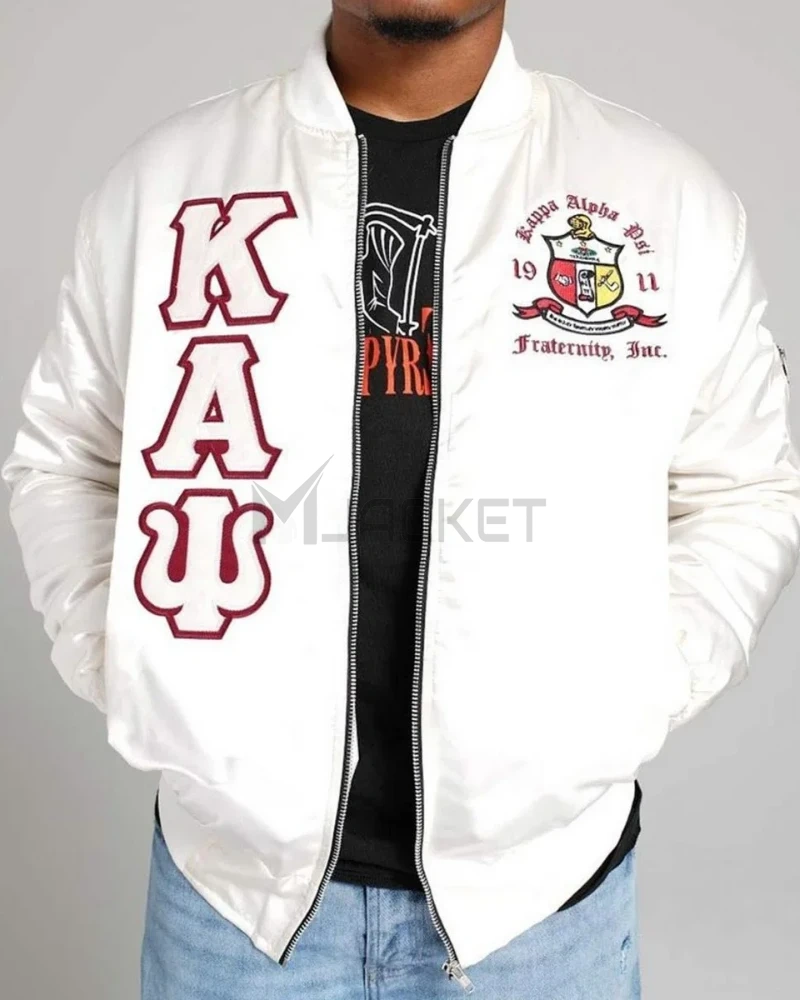 Satin Kappa Alpha Psi Bomber Jacket - image 2