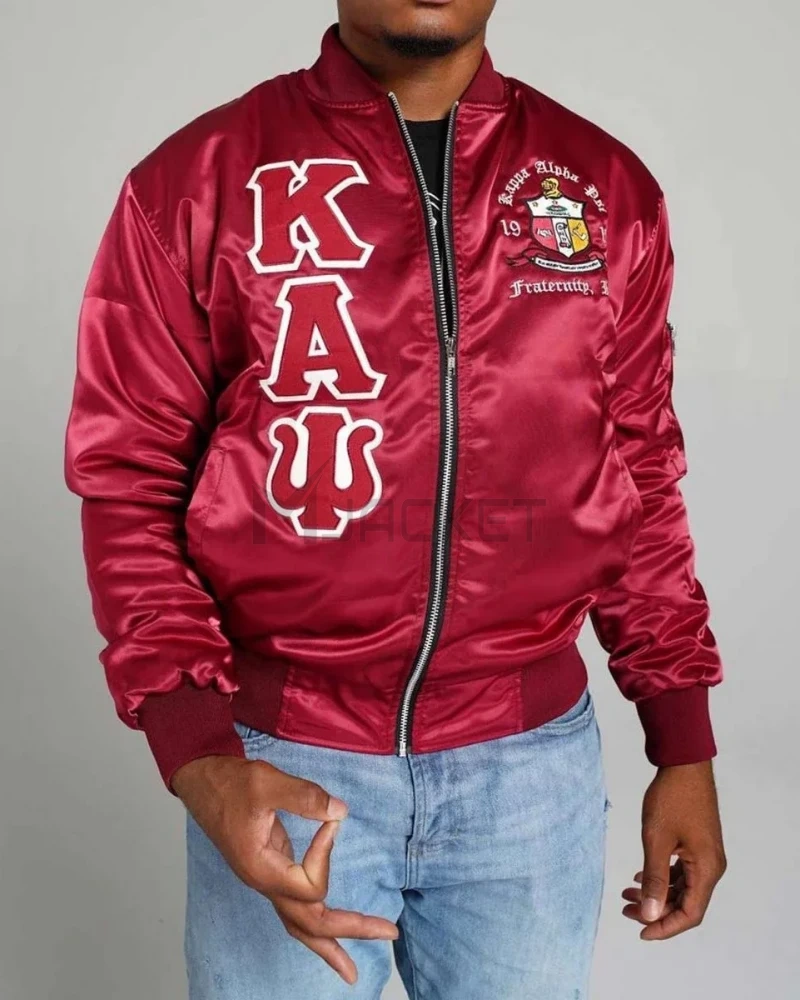 Satin Kappa Alpha Psi Bomber Jacket - image 3