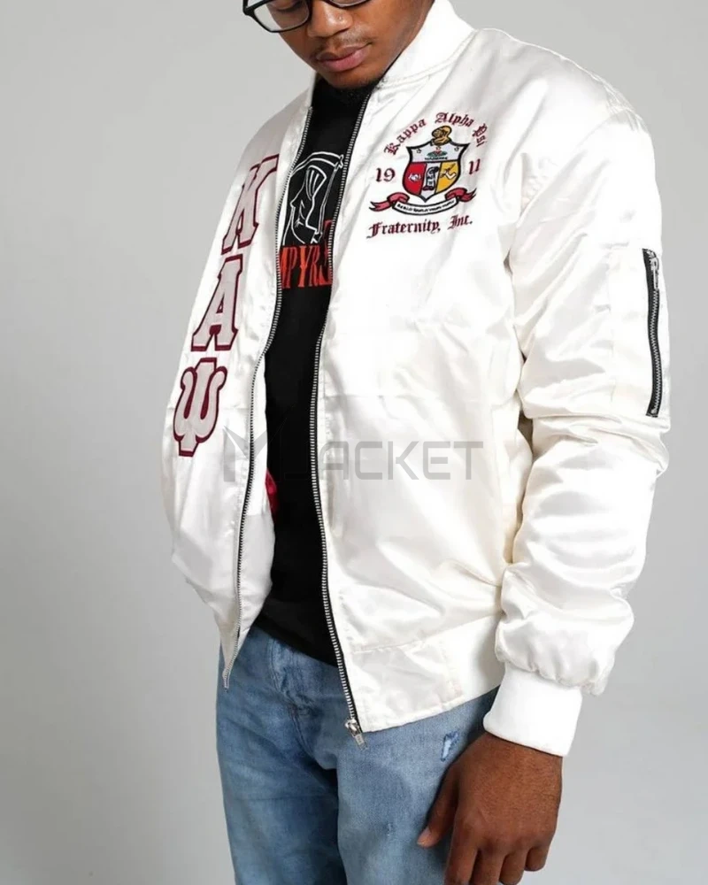 Satin Kappa Alpha Psi Bomber Jacket - image 4