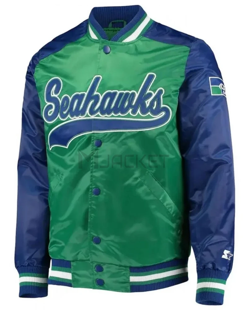 Seattle Seahawks Starter Blue and Green Jacket - image 1